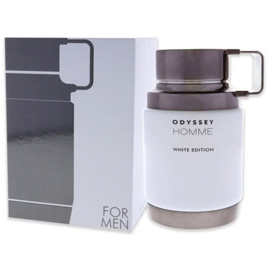 Armaf Odyssey Homme White Edition frasco y caja